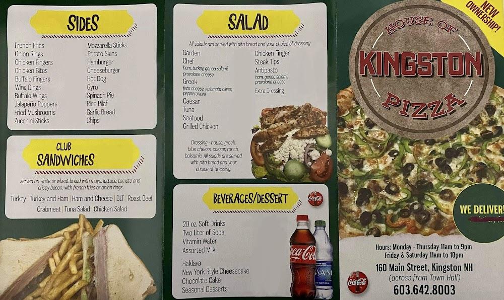 Kingston House of Pizza Menu image 2